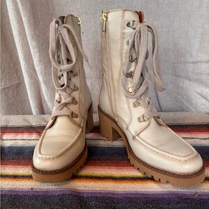 PIKOLINOS Beige Lace-Up Boots